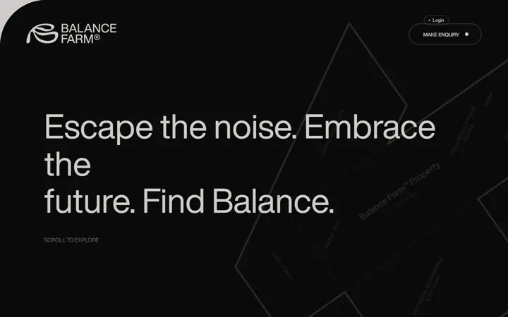 Главный экран сайта Balance