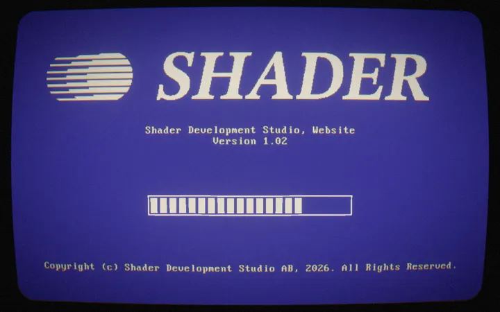 Главный экран сайта Shader